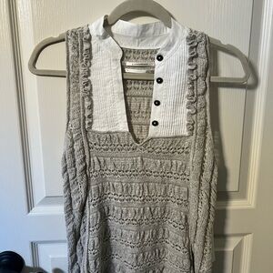 Anthropologie pointelle knit tank
